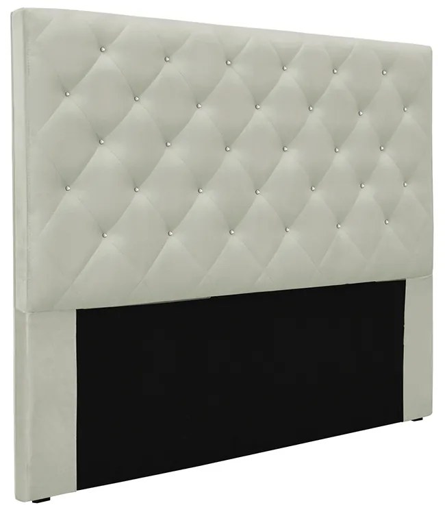 Cabeceira Cama Box King 195 cm Tania Veludo S04 - D'Rossi - Prata