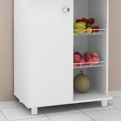 Balcão Fruteira 1 Porta BF3205 Branco - Tecno Mobili