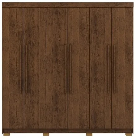 Guarda Roupa Elegance 6 Portas Imbuia/Rústico - Vila Rica Móveis