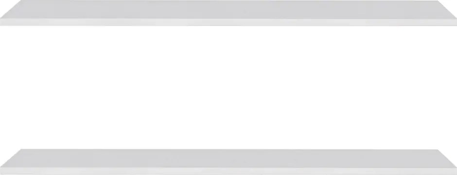 Prateleira Madeira Flutuante Multiuso Kit 2 91x20 Luara L06 - D'Rossi - Branco