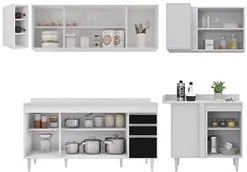 Armário de Cozinha Modulado de Canto Esquerdo 5 Peças CP53 Balcão com