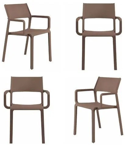 Kit 04 Cadeiras Santorini Polipropileno Argila - 73380 Sun House
