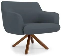 Kit 2 Poltronas Decorativas Giratórias Base Giromad Madeira Jade C-03
