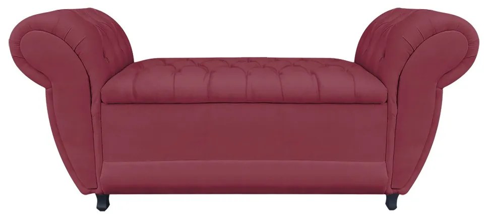 Recamier Baú Londres 1,20 m Suede D'Rossi - Rose