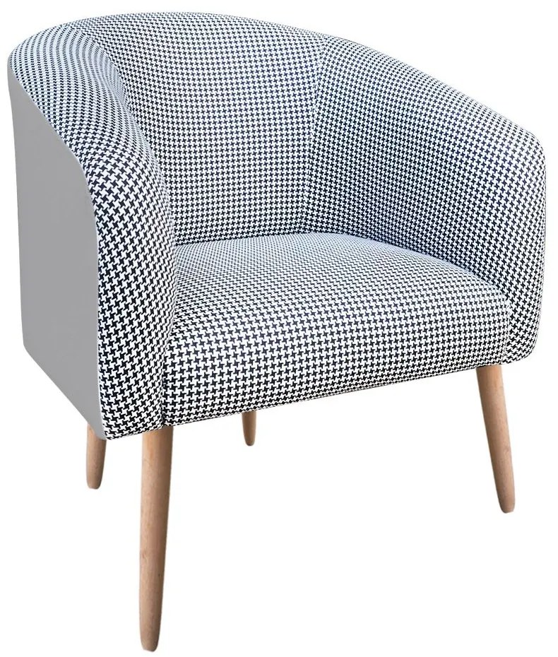 POLTRONA STELLA LINHO A72 COM CORINO PES - Cinza