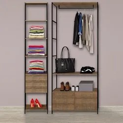 Quarto Modulado Compacto 2 Módulos Estilo Industrial Steel Quadra Verm