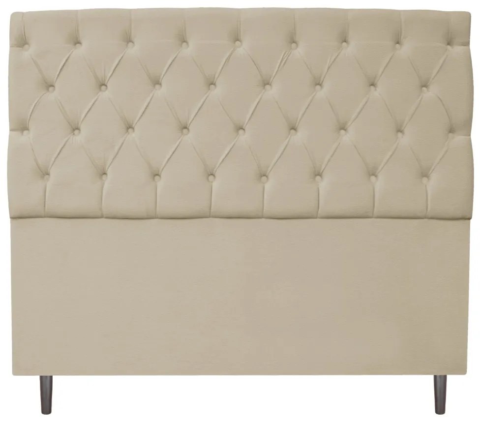 Kit Cabeceira e Calçadeira Liverpool 195 cm King Size Corano Bege - ADJ Decor