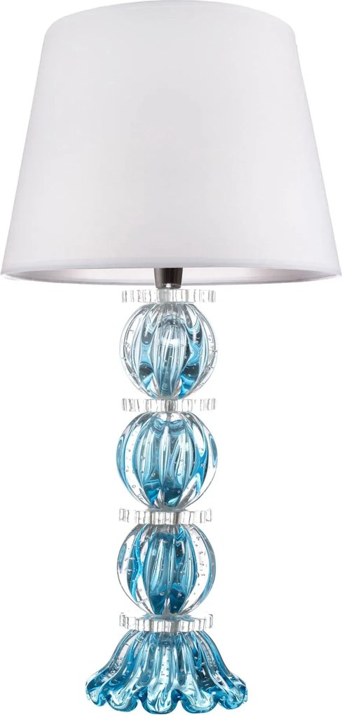 Kit Abajur de Murano Elysees P + Cúpula   Azul Petróleo