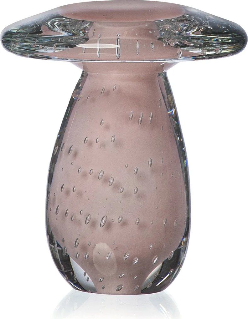 Cogumelo Decorativo em Murano M - Jade Rosa  Jade Rosa