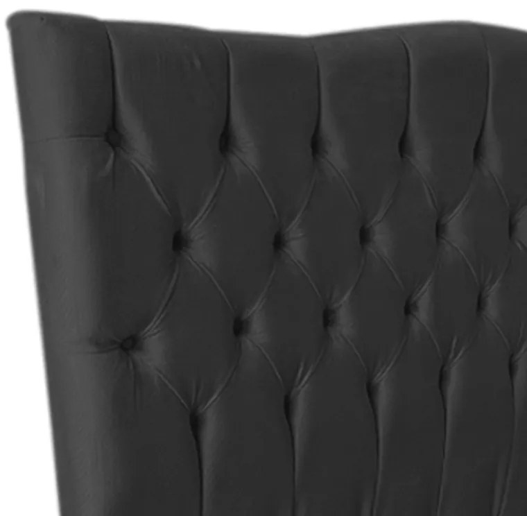 Cabeceira Cama Box Solteiro 90cm Capitonê Sofia Suede Preto - Sheep Estofados - Preto