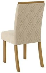 Kit 2 Cadeiras Estofadas para Sala de Jantar Vita Nature/Linho - Henn