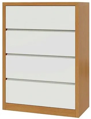 Cômoda Lyra 4 Gavetas Freijó com Off White 90cm - 77062 Sun House