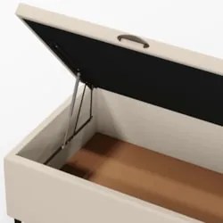 Base para Cama Box Baú Solteiro 88x188cm Hit Z04 Sintético Bege - Mpoz
