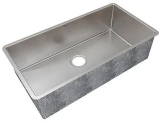 Cuba Mekal Reta LR80 em Aço Inox Escovado 80x40x23 cm com Válvula