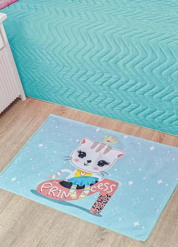 Tapete Infantil Veludo Cat 85x55 cm
