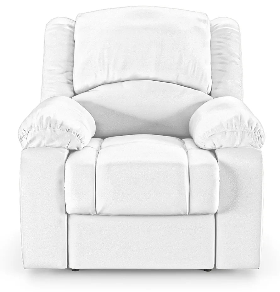 Poltrona do Papai Reclinável Sala de Cinema Madrid Power Elétrica PU Branco  G23
