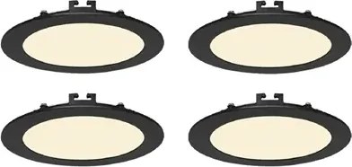 Kit 4 Plafons Led Embutir Redondo 12w Luz Amarela Yamamura