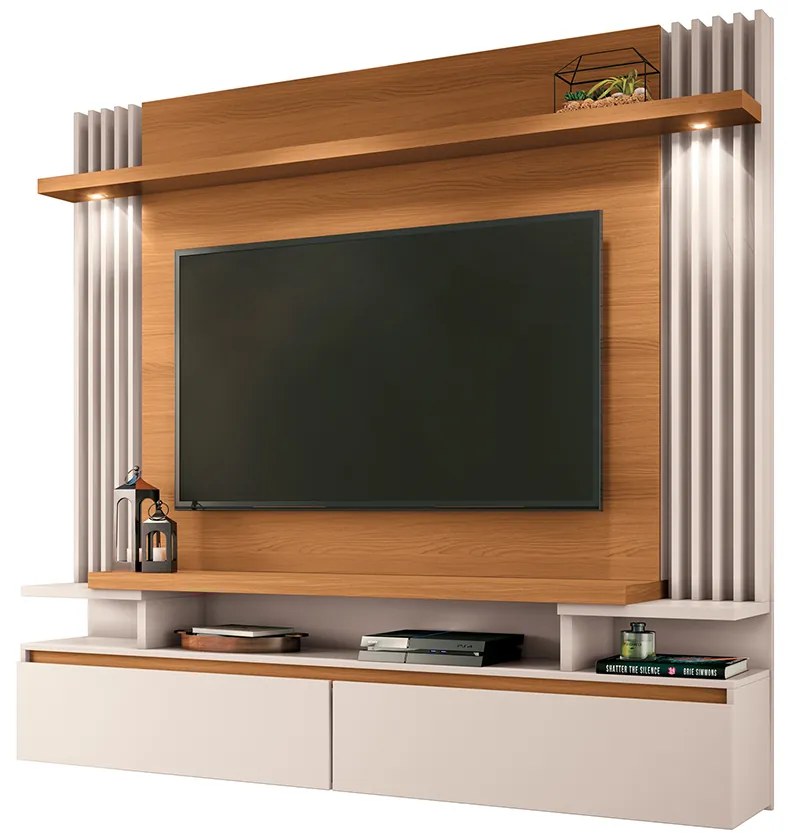 Home Suspenso Decorativo Cosmo para Tv até 55 Pol Cinamomo/Off White G26 - HB Móveis