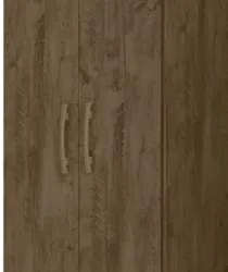 Armário Multiuso Lavanderia 55cm 2 Portas Staxx Castanho Wood Z17 - Mp