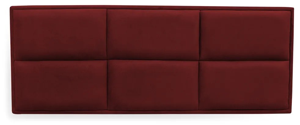 Cabeceira Painel Cama Box Solteiro 100cm Nina Suede Bordô - Sheep Estofados - Vermelho escuro