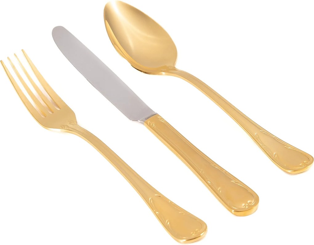 Faqueiro Royale St. James - Ouro 24k - 101 Pçs  Ouro 24k - 101 Pçs