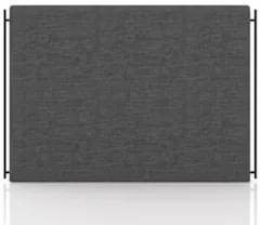 Cabeceira Cama Box Casal 140cm Oscar Z37 Linho Cinza Escuro - Mpozenat