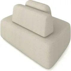 Sofá Modular 140cm Living Sala de Estar Moby Boucle Creme Z08 - Mpozen