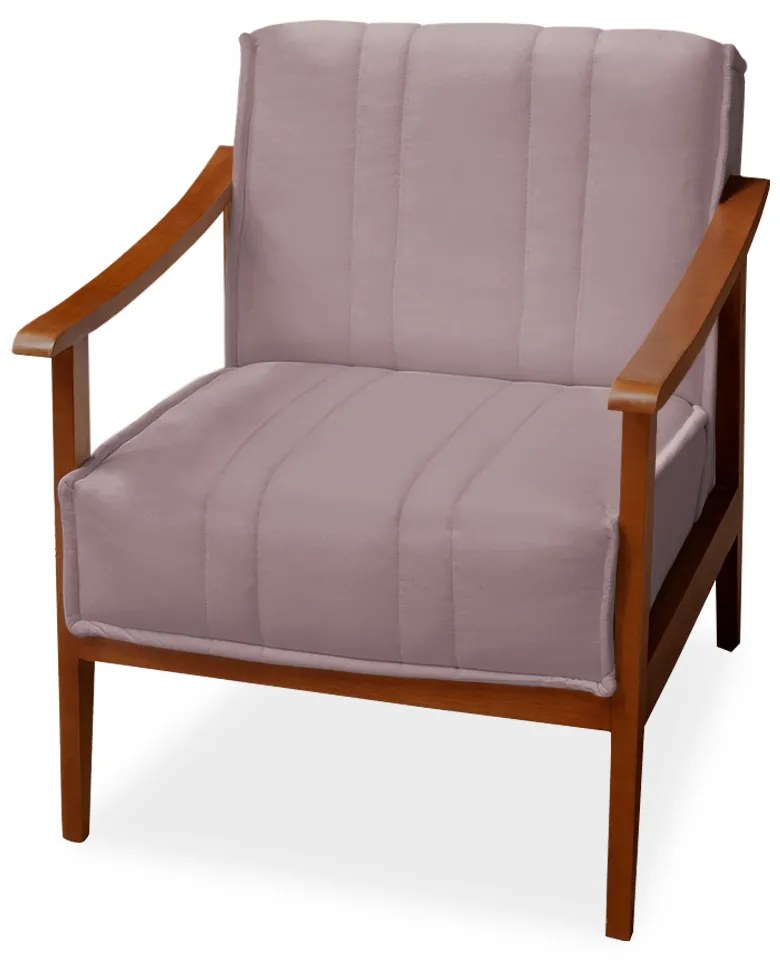 Poltrona Decorativa Vincenzza Veludo Crepe