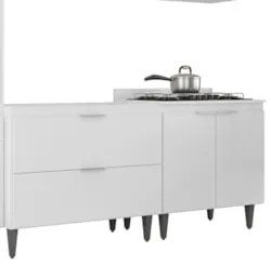 Armário de Cozinha CP05 Para Pia 100cm Pérola Z34 Branco - Mpozenato