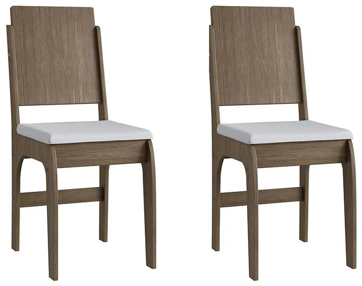 Conjunto 2 Cadeiras Em Mdf Tecido Corino 916 002 - Ameixa Negra