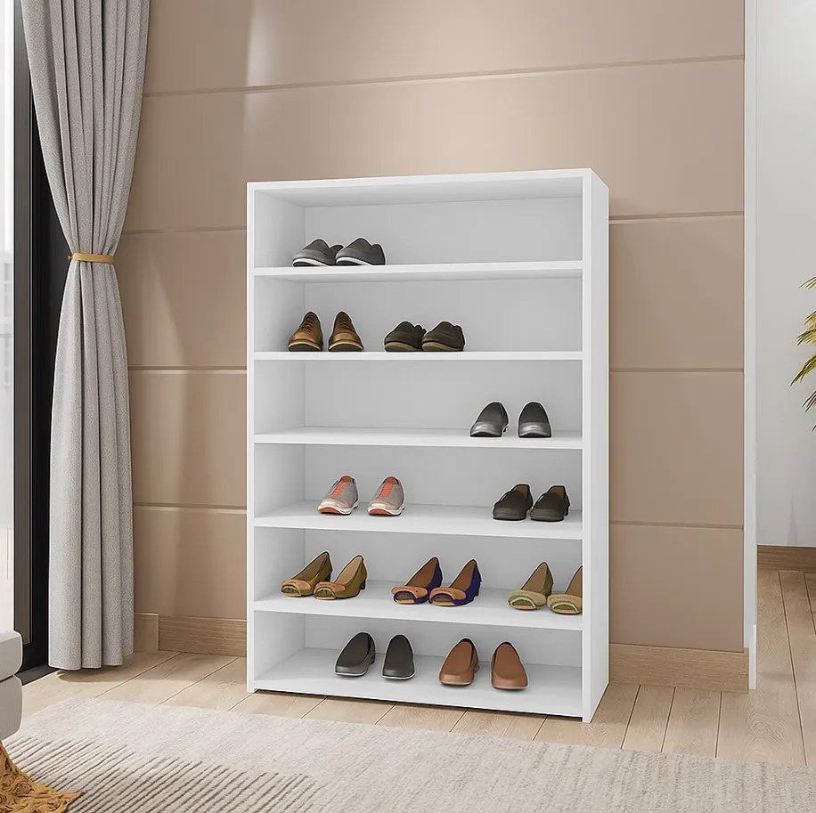 Sapateira Vertical 18 Pares 72cm Closet Organizador Melice Branco A01 - D'Rossi