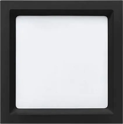 Plafon Led Embutir Quadrado Preto 17W 120 3000K Deep