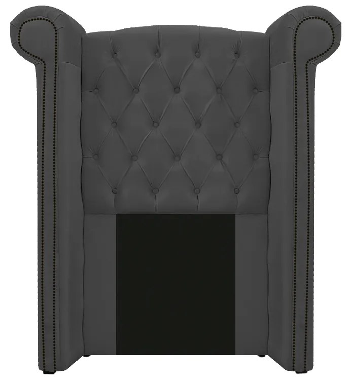 Kit Cabeceira e Calçadeira Veneza 100 cm Solteiro Corano Cinza - ADJ Decor