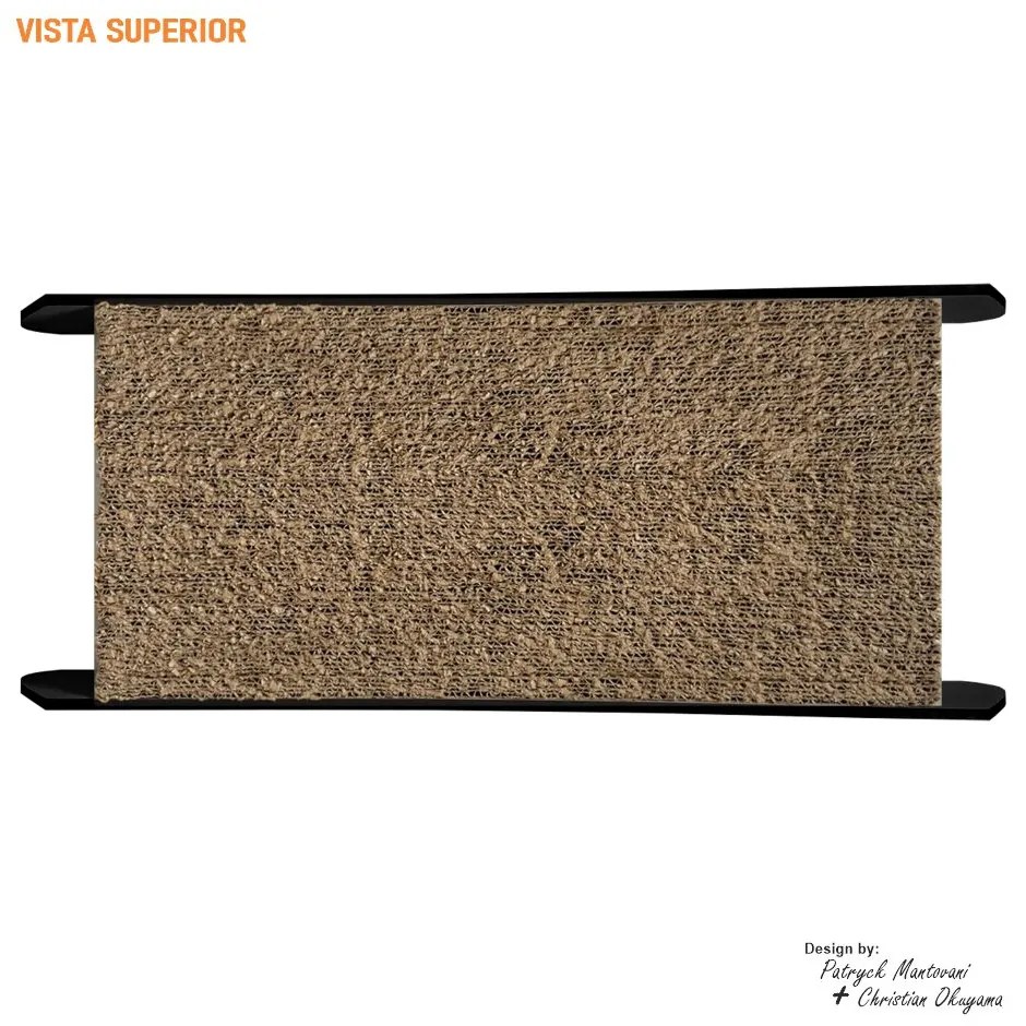 Arranhador de Gato Esteira de Chão B500 Preto - Sheep Estofados - Preto