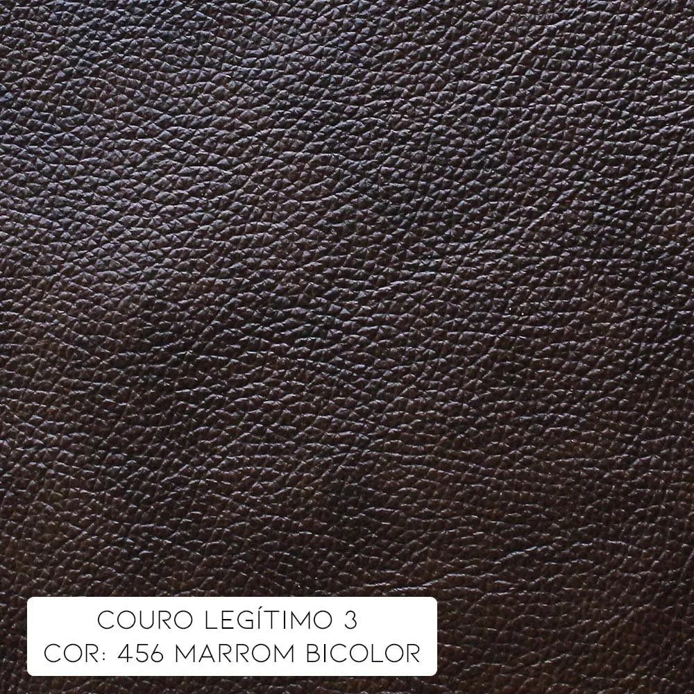 Poltrona Sala de Estar Chesterfield com Pés Madeira Couro Marrom G40 - Gran Belo