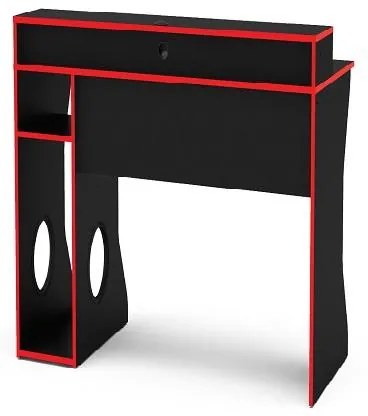 Mesa Gamer Computador Escrivaninha Preto Vermelho Fremont