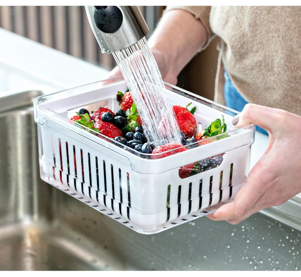 Organizador Clear Fresh Com Cesto 2,2 L