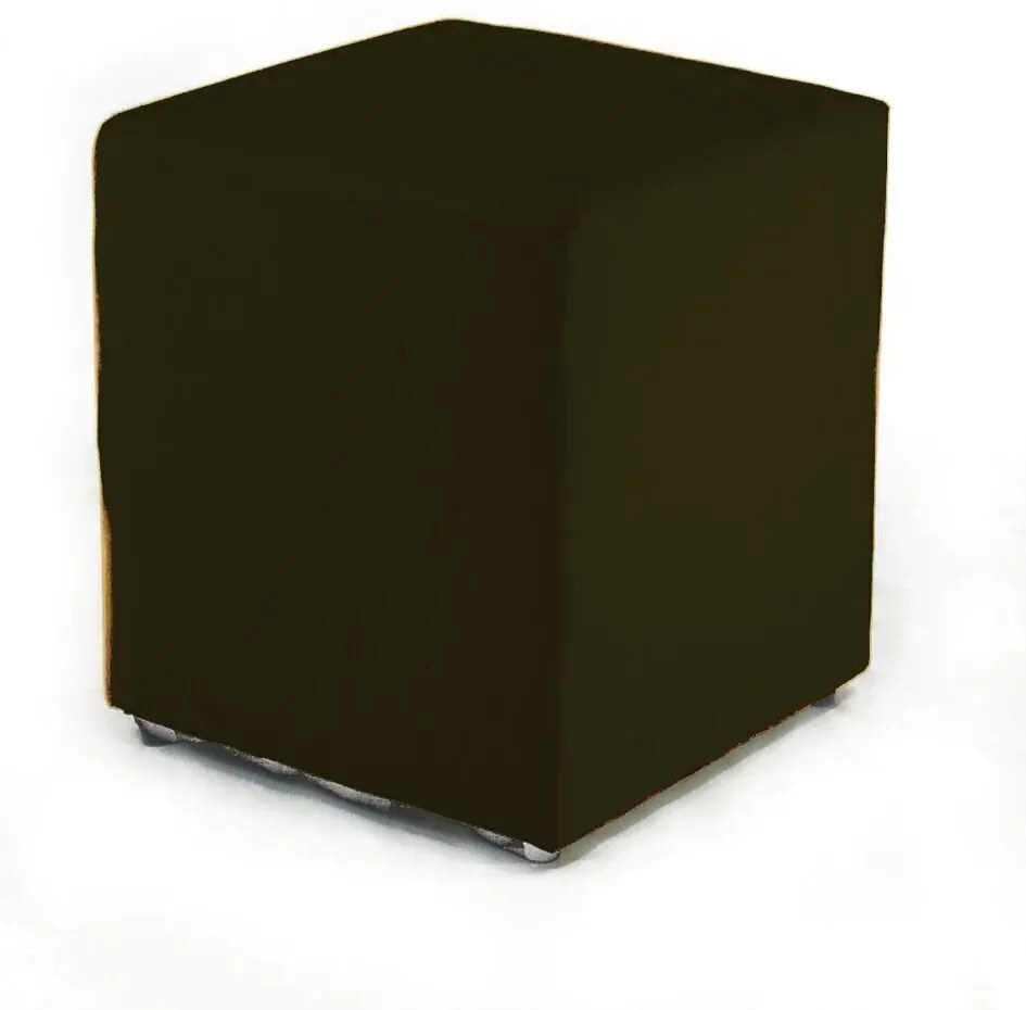 Puff Quadrado Box Couro 45X35Cm Ecológico Orthovida (Verde)