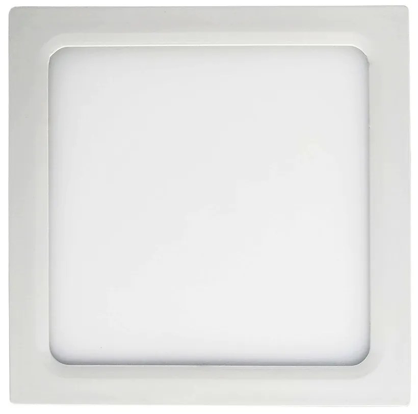 Luminária De Sobrepor Quadrado 12W 6500K Led Bivolt 17X17X3Cm Plafon |... (Branco)