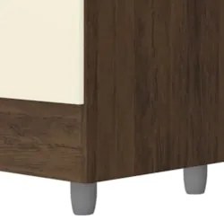 Guarda Roupa Solteiro 103cm Com Espelho Ideal Imbuia/Champanhe - Vila