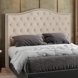 Cabeceira Cama Box Casal Queen 160cm Siena Z37 Linho Bege Cru - Mpozen