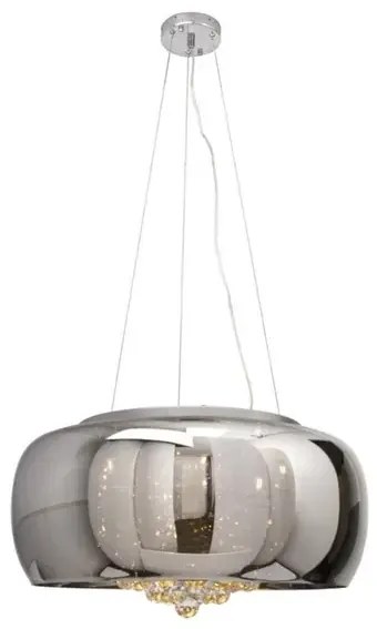 Pendente Metal Vidro Cristal 60Cm Yamamura - CROMADO