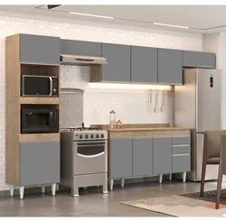 Armário de Cozinha Modulada 5 Peças CP14 Balcão com Tampo Castanho/Cin