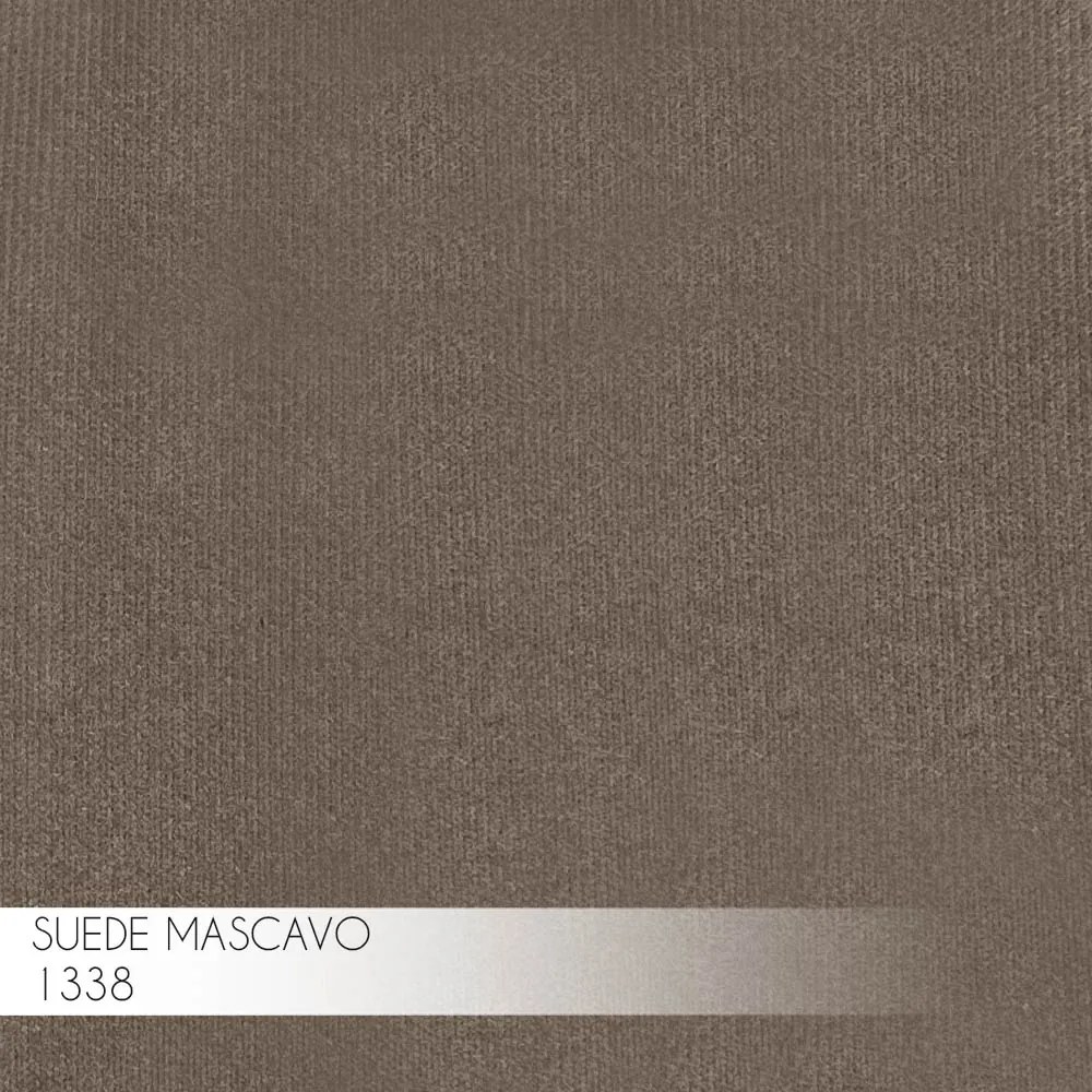 Kit 2 Banqueta Decorativa Kathy Base Preta Suede Cappuccino G41 - Gran Belo