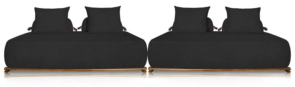 Kit 2 Sofás 3 Lugares Decoração Lazer Sala Ibiza SPZ 180cm Bouclé - ADJ Decor