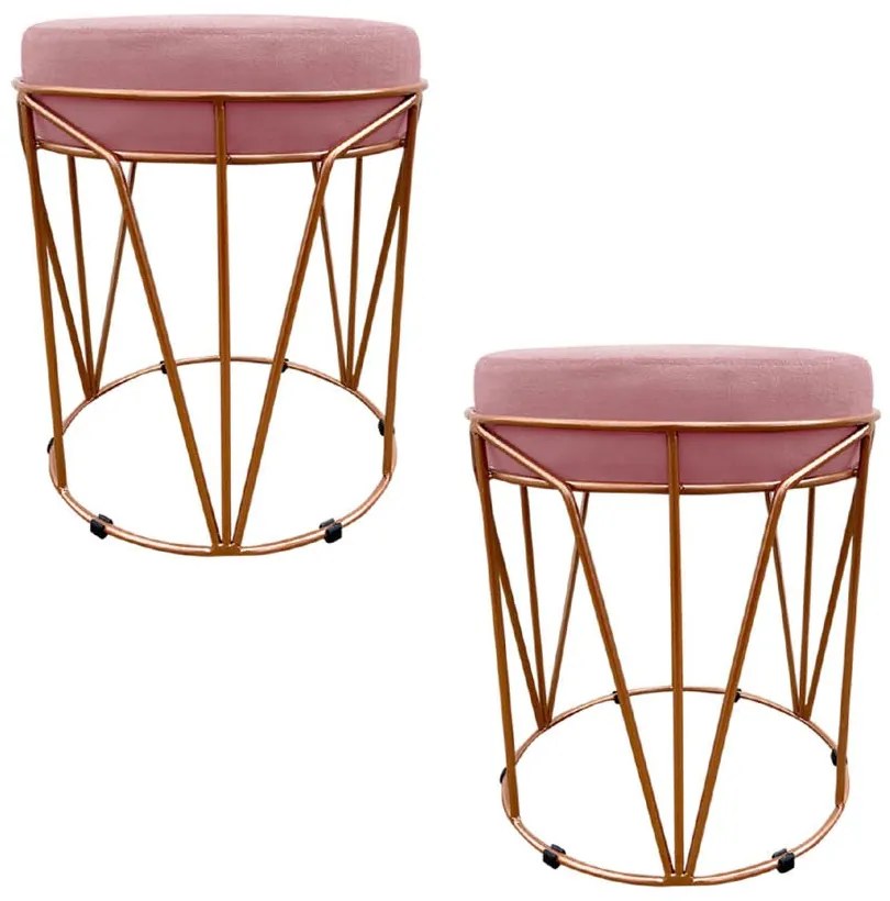 KIT 02 PUFF BABU SUEDE BASE COBRE DROSSI - Rose