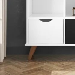 Nicho Organizador Multifuncional 3 Nichos 6 Gavetas Pés Retrô Cube Q01