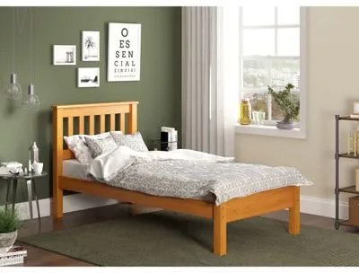 Cama de Solteiro Mel Acetinado Madeira Maciça Piratini