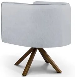 Kit 2 Poltronas Decorativas Base Giromad Madeira Betina C-315 Linho Ci