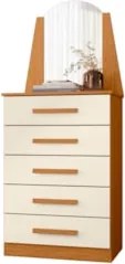 Cômoda Para Quarto Com Penteadeira Laris A02 Off/Cinamomo - Mpozenato